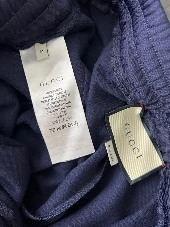Gucci Navy Web Stripe Harem Joggers Size M - Picture 5 of 7